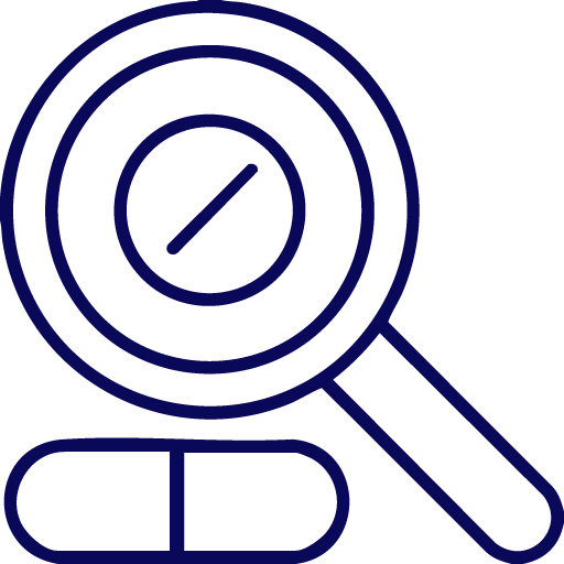 Octopus icon line art in blue and white behind text